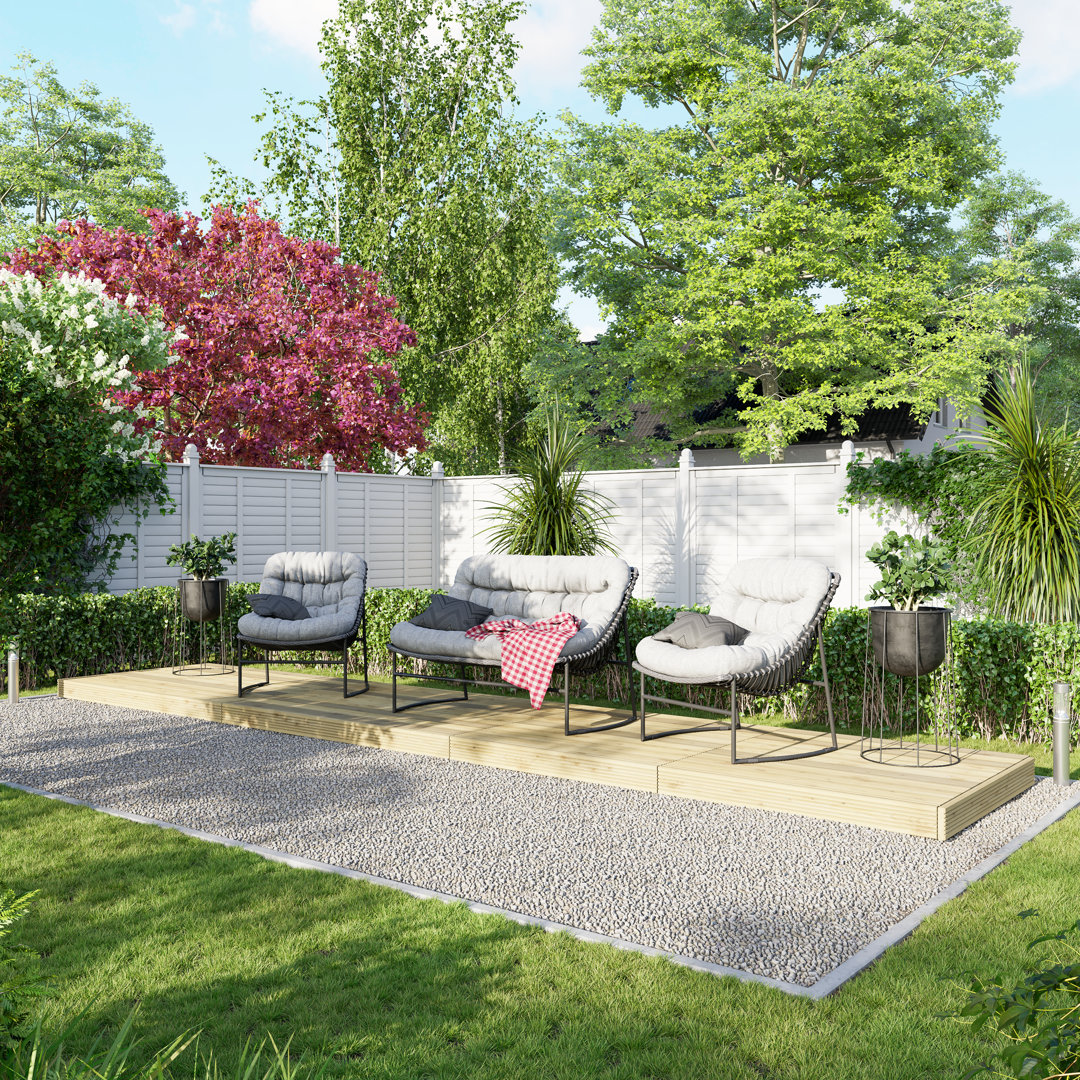 Power Wooden Decking Kit - No Handrails (1.2m x 6m)