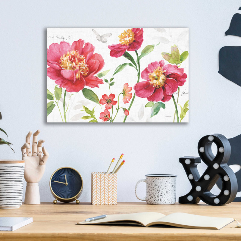 «Pink Garden I» par Lisa Audit, H 12 po x l 16 po x P 0,13 po