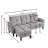 79.14" L Shaped Sofa with Storage Pockets and Reversable Storage Ottoman-1272389915