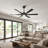 68"/78" Modern Large 6-Blade Indoor LED Ceiling Fan with Remote Control and Light Kit -1039895539-1024795367