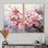 «Signe China Art Cherry Blossom - Blue Global Wall Art», ensemble de 2