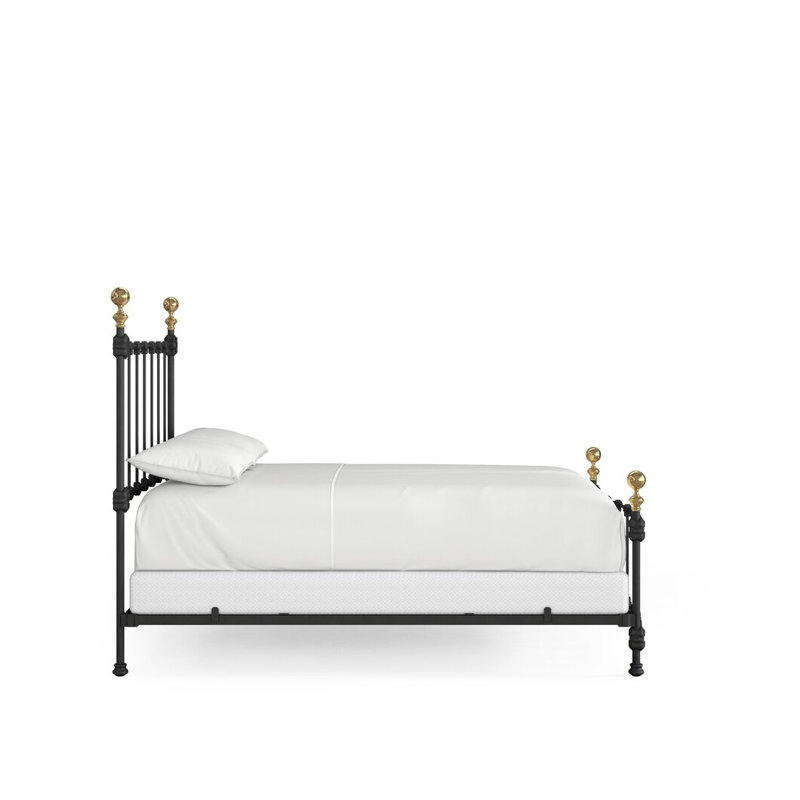 151 Palatial Bed | Complete Arched Foot, Full / Double, Gunmetal/Antique Gold