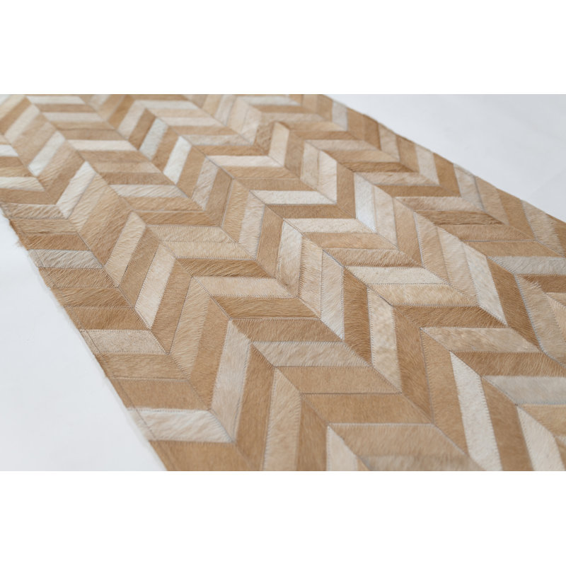 Denfield Cowhide Chevron Indoor Rug