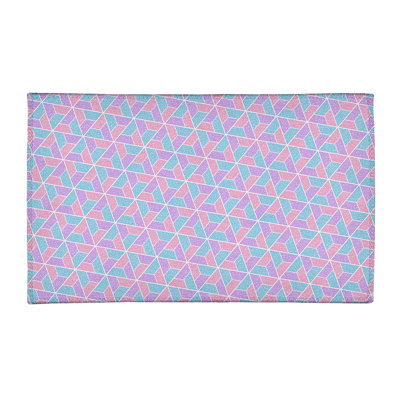 Tapis aquamarine/corail/corail moyen/moyen mauve moyen