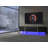 TV Console With Storage Cabinets, Remote Control, APP Control LED TV Stand, Full RGB Colour Selection, 31 Modes Changing Lights Modern Entertainment Centre (Black, For 75 Inches TV)