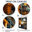 Décoration murale orange et orange Powerhouse Pulse Power Plant III - Centrales électriques-118217813-118217811