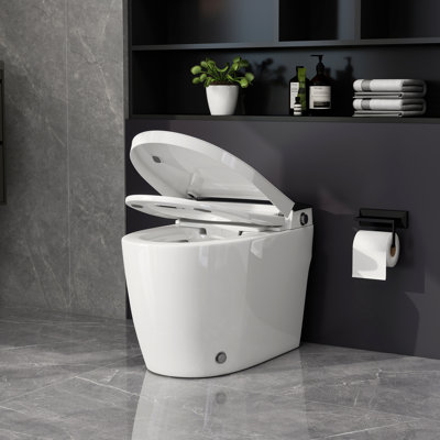 Toilette de bidet non électrique avec chasse au pied, lavage à l'eau froide et siège à fermeture en douceur
