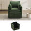 Chaise d'appoint avec rangement, fauteuil rembourré en chenille avec coussins-1301840689