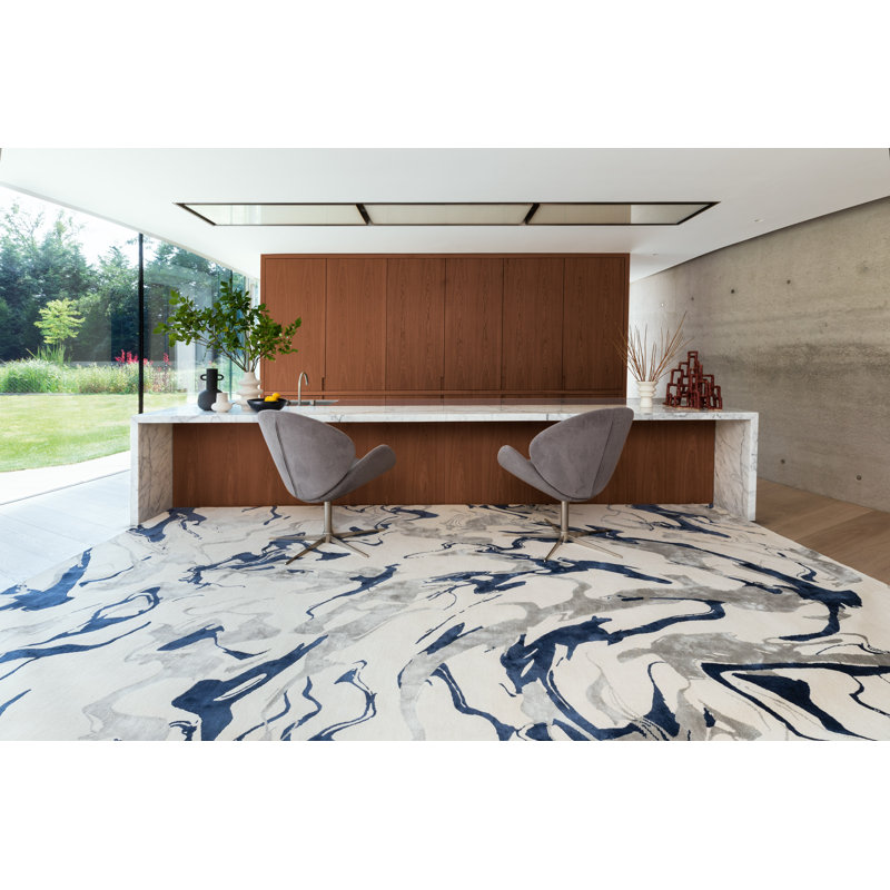 Echo Silver Area Rug, Rectangle 5' x 7'6"