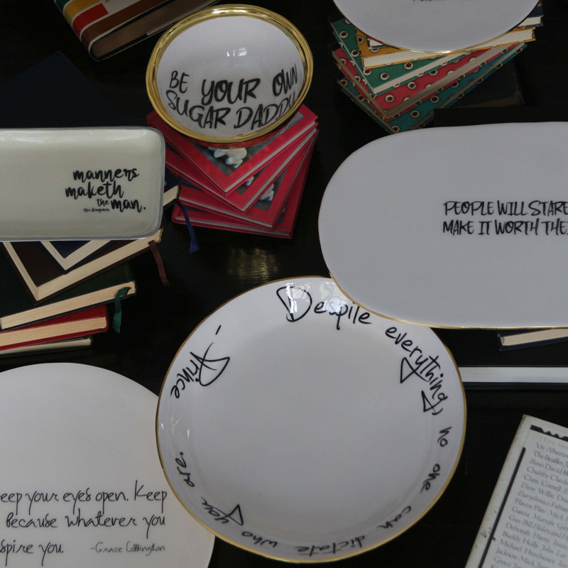 Large Platter With Quote