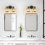 Applique murale verticale Kyneisha Modern Sand Black à 2 lumières en cristal, à placer au-dessus du miroir de la coiffeuse ou du lavabo. Compatible avec les ampoules à intensité variable (ampoules non comprises).-240086463-240086449