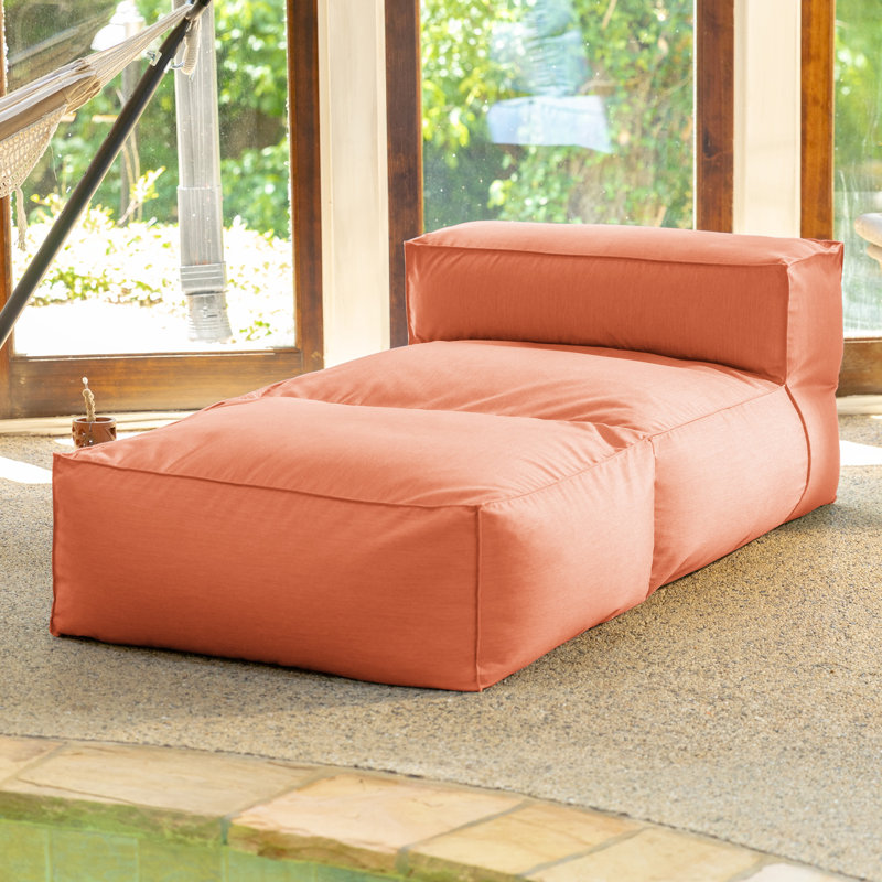 Mariabelen Outdoor Chaise Lounge, Coral