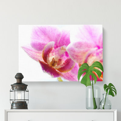 A Pink Orchid Flower - Wrapped Canvas Painting