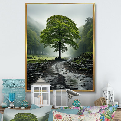 " Green Trees Muted Treescape "