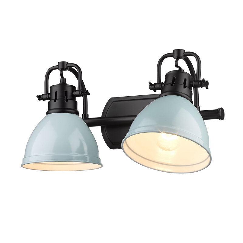 Lyndee 2 - Light Dimmable Vanity Light, Seafoam, Matte Black