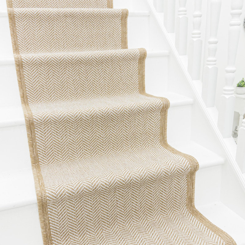 Stair Runner Geometric Flatweave Area Rug, Runner 60 x 450 cm