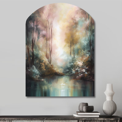 «Whimsical Stream - Arch Mountains», reproduction d'art murale en métal asymétrique