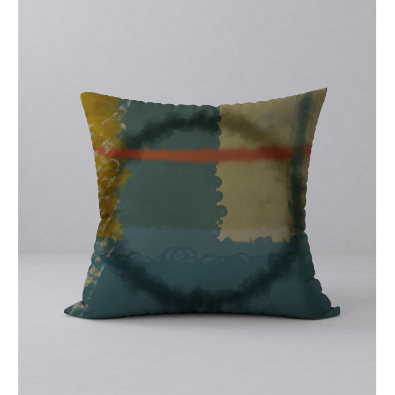 Abstract Throw Pillow, 20" H x 20" W