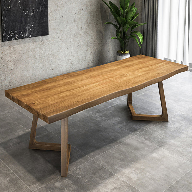 Table de salle à manger brune, H 29,53 po x L 70,87 po x l 31,5 po