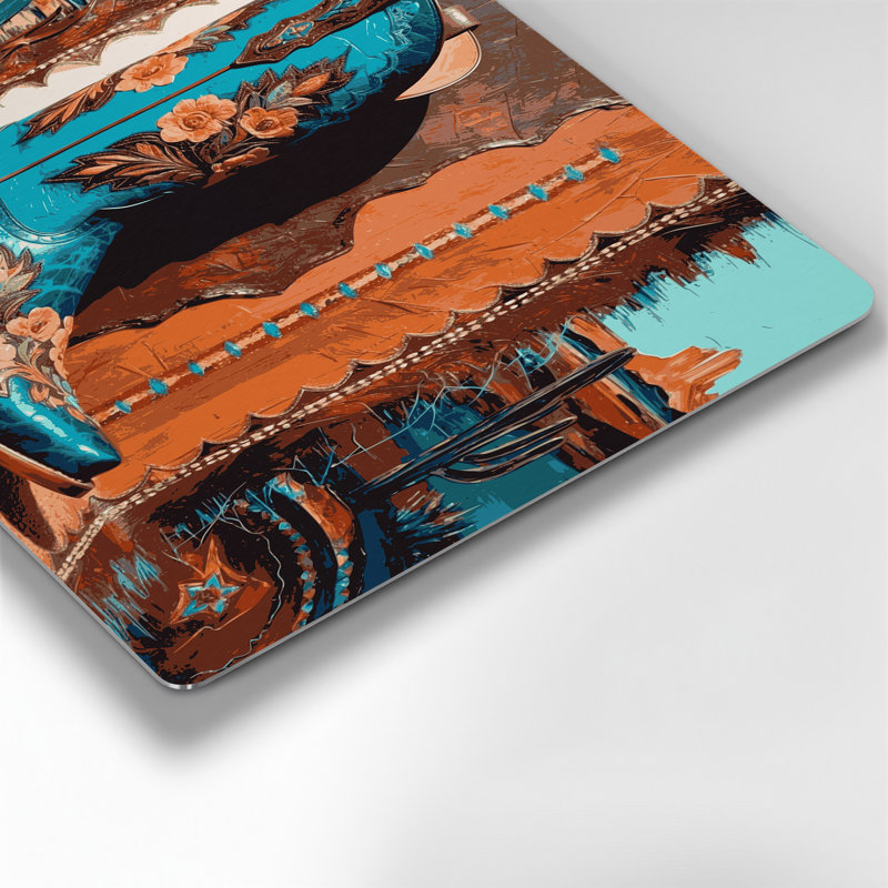 Art mural en métal brun 62 "Southboy", H 144 po x l 216 po x P 0,05 po