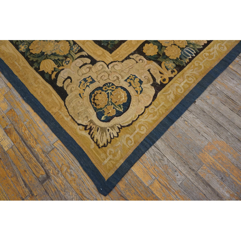 Antique Tapestry Room Size Wool Rug