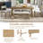 Josanne 6 - Person Trestle Dining Set-408860004
