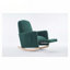 Chaise berçante en tissu avec repose-pieds réglable-1287876486