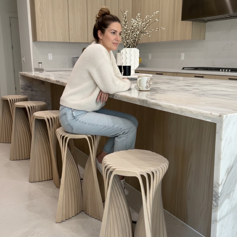 Tabouret de comptoir rembourré