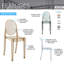Ensemble de 4 chaises empilables en acrylique gris foncé Ghost-784769876-784769882