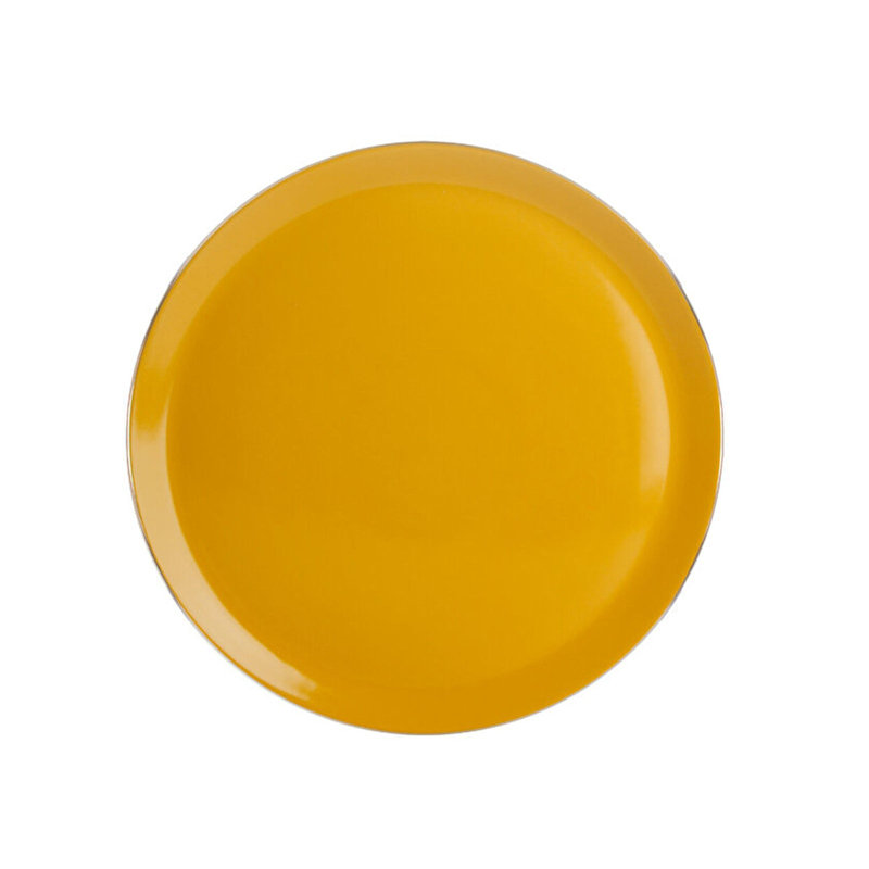 Morocco Flat Plate, Green, 32 Cm, Yellow