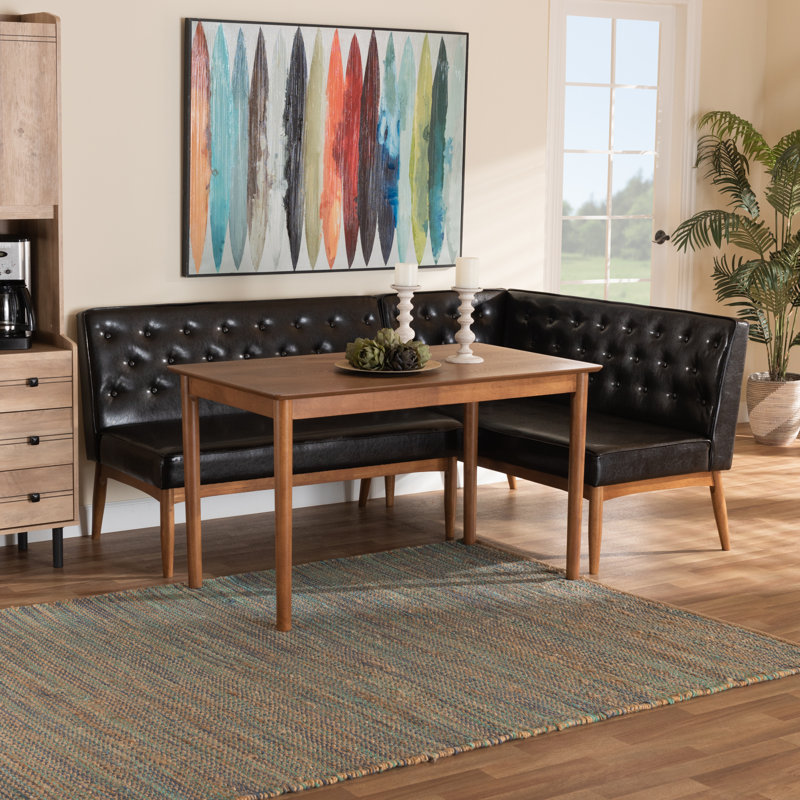 Cherianne 4 - Person Four Leg Dining Set, Black