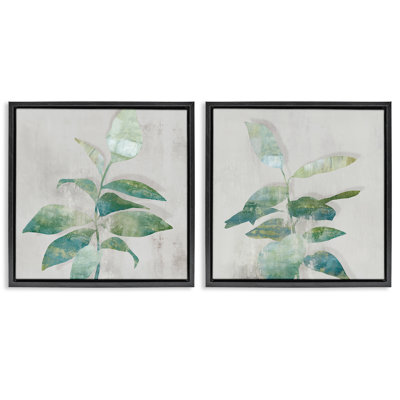 Ensemble de cadres flottants 2 pièces Rustic Minimal Blooms, design par Alex Black