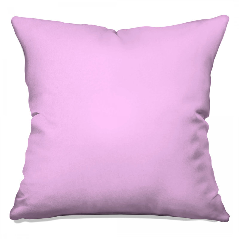 Coussins décoratifs unis à fond rose uni, 14 X 14 pouces