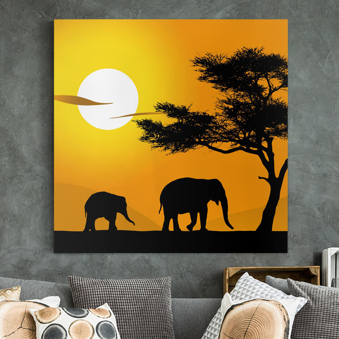 Leinwandbild African Elephant Walk