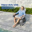 Fauteuil coulissant en PEHD Adirondack, chaise d'extérieur réglable toutes saisons à 3 positions pour la terrasse du patio, facile à assembler-249658515