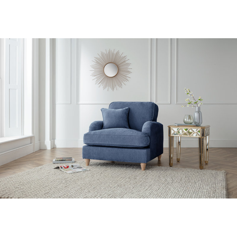 Galilee Upholstered Armchair, Navy