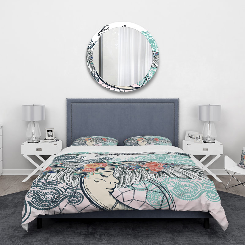 Polyester Standard Abstract Duvet Cover, Twin Duvet Cover + 1 Standard Sham