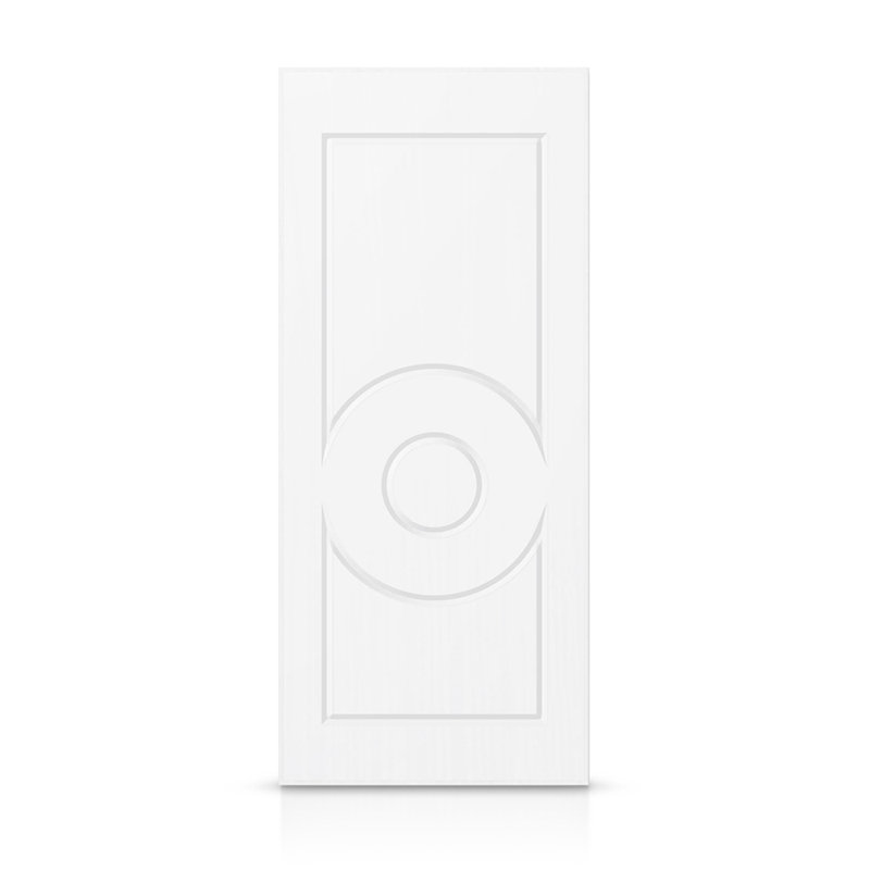 Porte standard à panneaux en bois massif, Crème clair, 36 po x 84 po