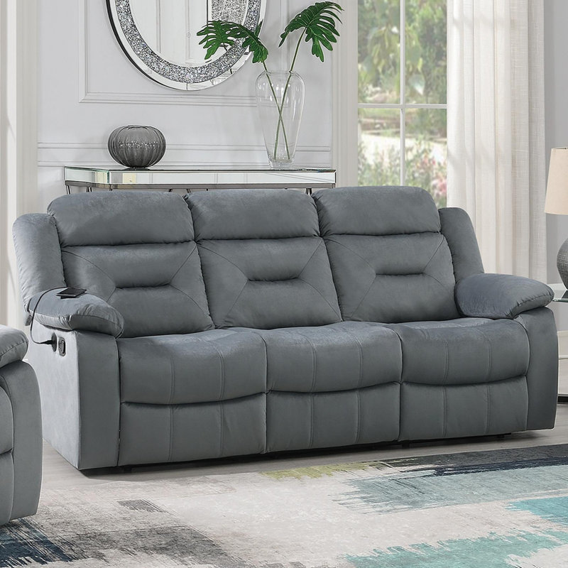 Recliner Sofa, Dark Gray