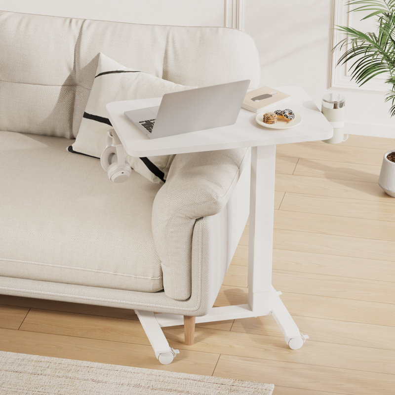 Portable Standing Desk Height Adjustable, Mobile Table With Wheels, Small Size Sit Stand Table For Laptops, Rolling Desk For Home