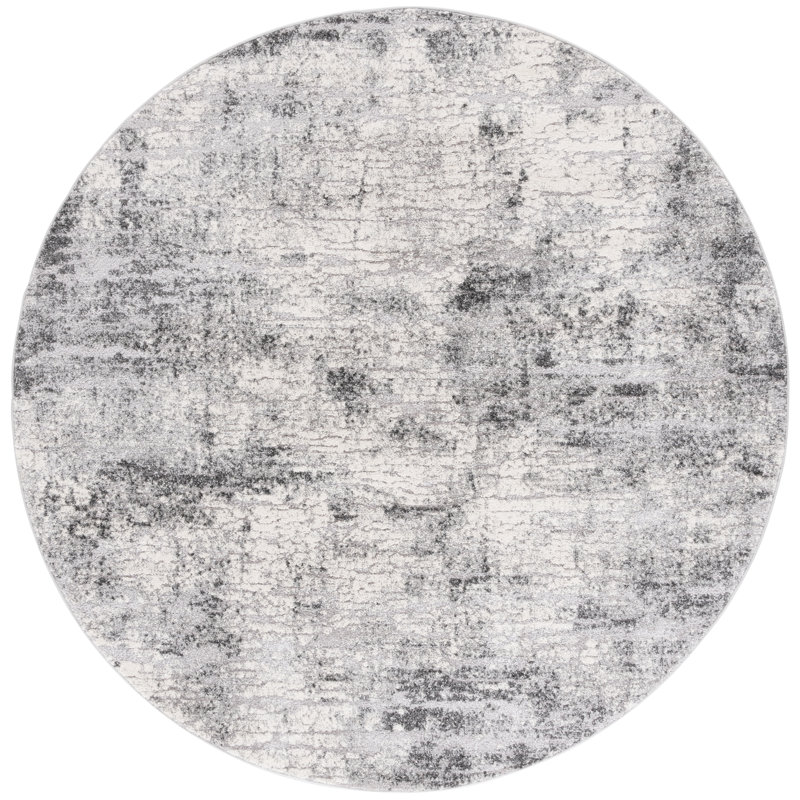 Abbi-Rose 100 Performance Abstract Rug, Round 6'7"