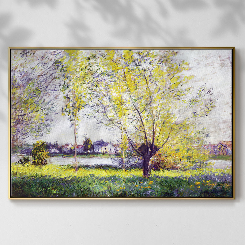 The Willows, 1880, reproduction d'art sur toile, Or, H 17 po x l 25 po x P 2 po