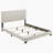 Efram Cream Upholstered Queen Bed
