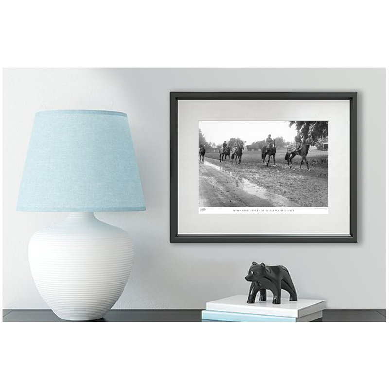 Newmarket, Racehorses Exercising C1955 1 Piece Single Picture Frame Wall Art, 60cm H x 80cm W  x 2.3cm D