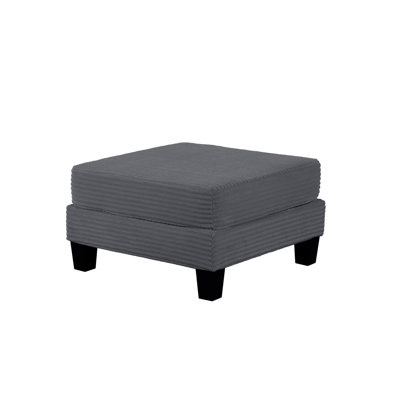 Repose-pieds contemporain l 31,4 po, gris foncé