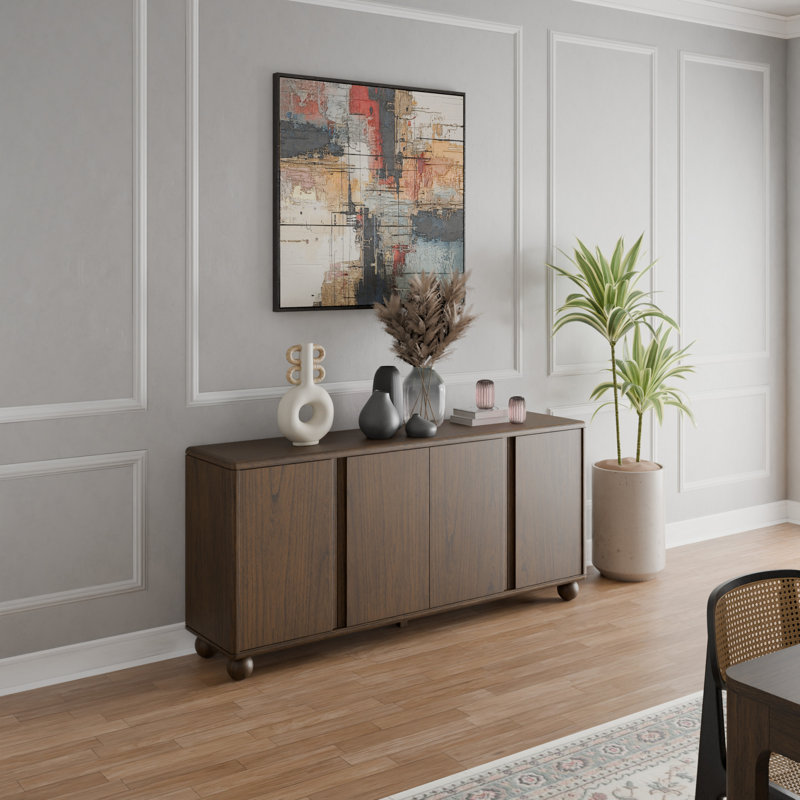 Harlyn 4-Door Buffet - Walnut, Walnut