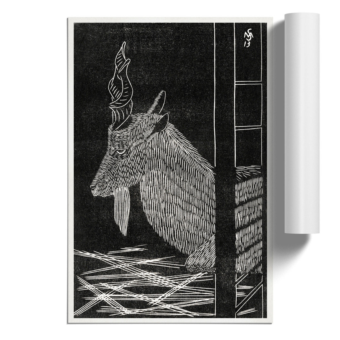Markhor Goat by Samuel de Mesquita - Frameless Print