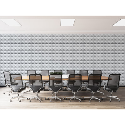 Falkirk Ross 19.7" x 19.7" 3D Wall Panel in White (10-pack)