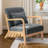 Comfy Armchair With Pillow Upholstered Reading Accent chair-545930631