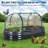 Large Galvanized Steel Raised Garden Bed Kit – Corrosion-Resistant Oval Planter for Vegetables, Herbs & Flowers – Sturdy, Easy Assembly – Comes with Durable Zippered PVC Cover – Gray, Open Style, 180×90×30cm-1468672974-1468672973